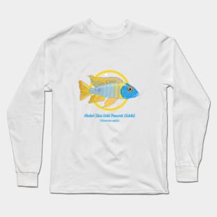 Maleri Blue Gold Peacock Cichlid Long Sleeve T-Shirt